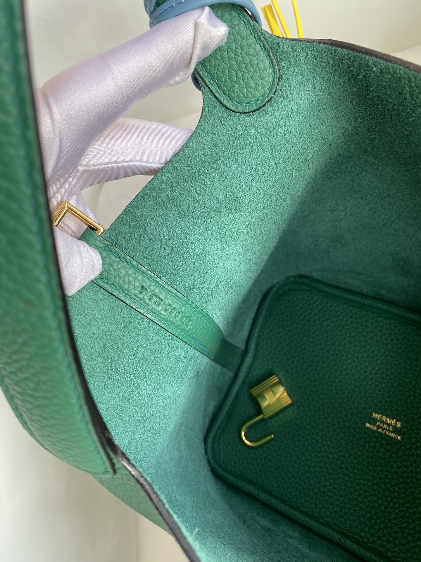 Hermes Picotin Lock 18 Bag In Vert Vertigo Clemence Leather